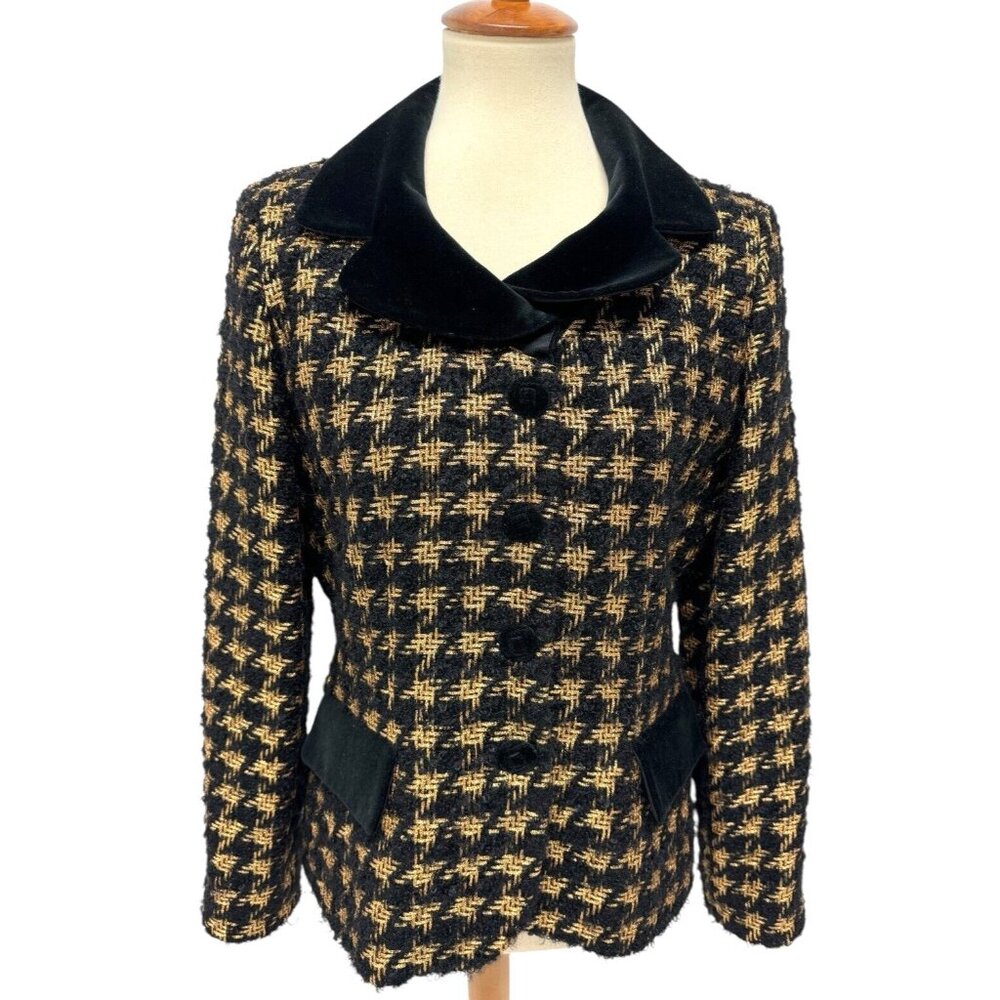 Albert Nipon Suits Women's Houndstooth Single Bre… - image 1